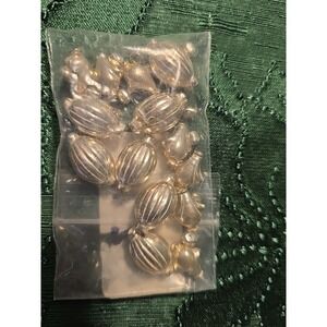 Antique Silver Plated Copper Beads Assorted Charms #167 Bundle W/ Others Listed